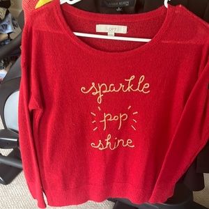 Women’s Loft Red Holiday sweater size XS